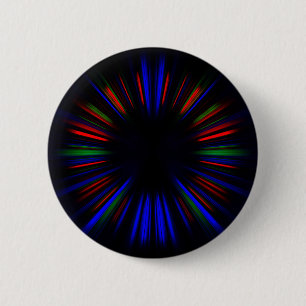 Badge Rond 5 Cm Motif d'éclatement bleu et rouge