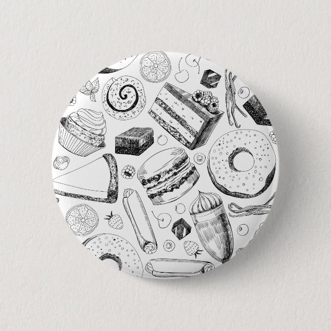 Badge Rond 5 Cm Motif délicieux (Devant)