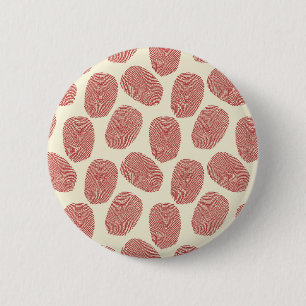 Badge Rond 5 Cm Motif d'empreinte numérique rouge