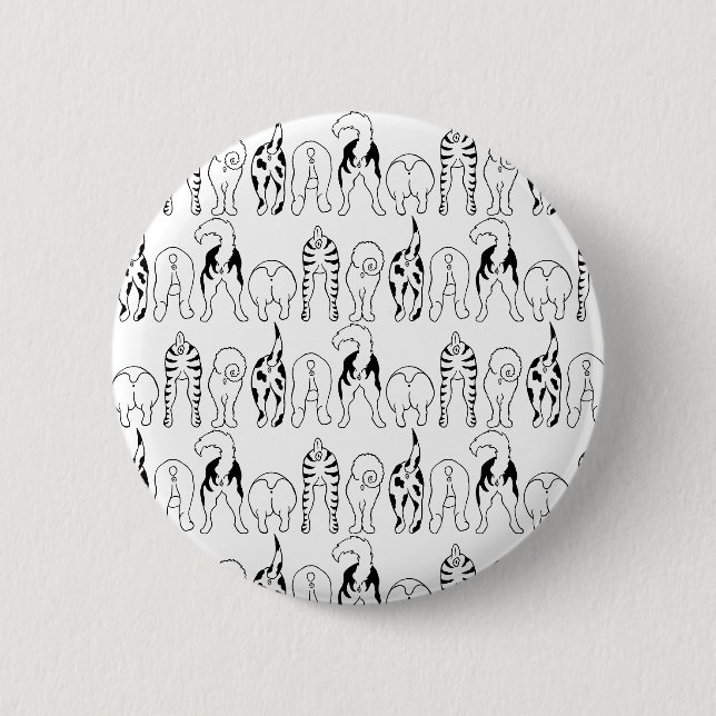 Badge Rond 5 Cm Motif des boutons de chien (Devant)