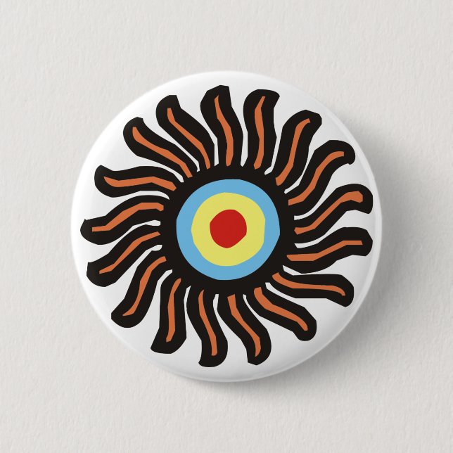 Badge Rond 5 Cm Motif des Indiens (Devant)