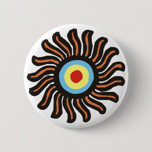 Badge Rond 5 Cm Motif des Indiens