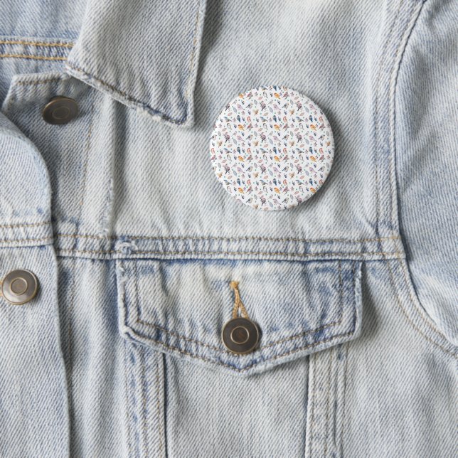 Badge Rond 5 Cm Motif des oiseaux de printemps (En situation)