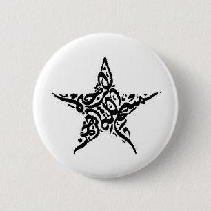 Badge Rond 5 Cm Motif d'étoile de Bismillah