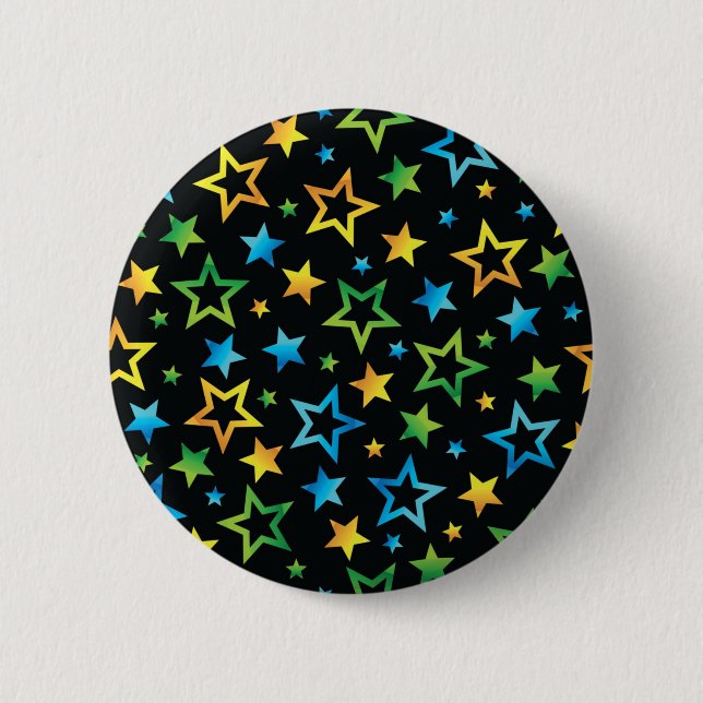 Badge Rond 5 Cm Motif d'étoiles (Devant)