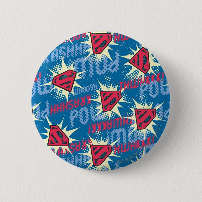 Badge Rond 5 Cm Motif du logo Superman (Devant)