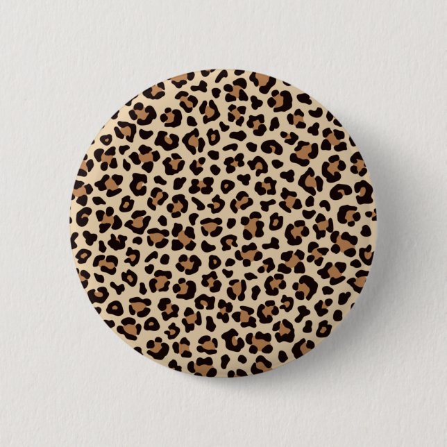 Badge Rond 5 Cm Motif empreinte de léopard Pastel (Devant)