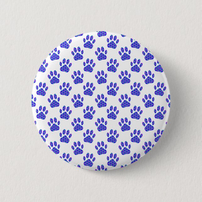 Badge Rond 5 Cm Motif Empreinte de patte cosmique (Devant)