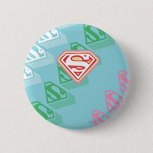 Badge Rond 5 Cm Motif en pastel de répétition de Supergirl