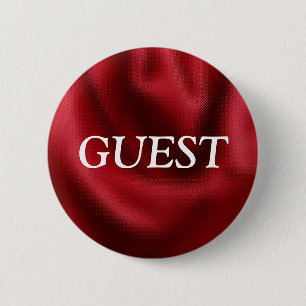 Badge Rond 5 Cm Motif en tissu rouge