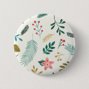 Badge Rond 5 Cm motif feuille