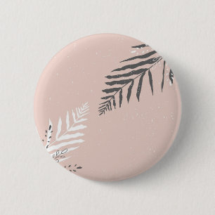Badge Rond 5 Cm motif feuille