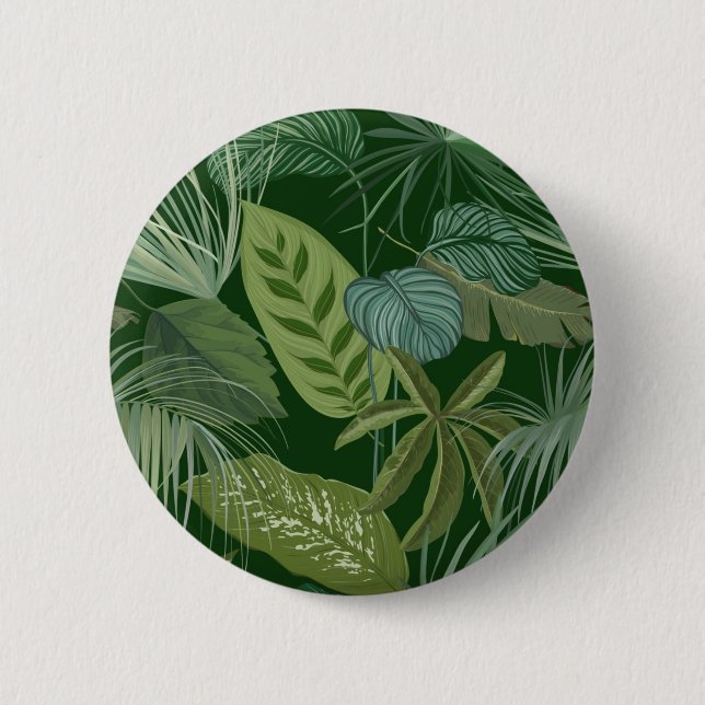 Badge Rond 5 Cm motif feuille (Devant)