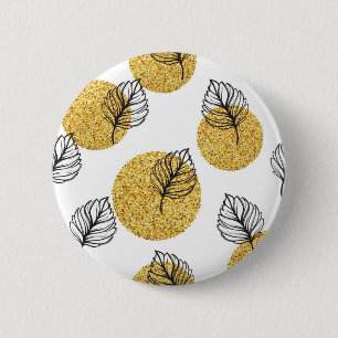 Badge Rond 5 Cm motif feuille