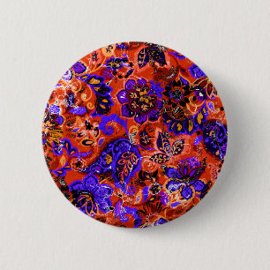 Badge Rond 5 Cm Motif floral magique mignon