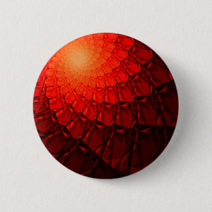 Badge Rond 5 Cm Motif Fractal rouge