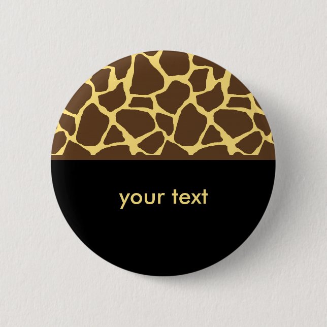 Badge Rond 5 Cm Motif frais de girafe (Devant)