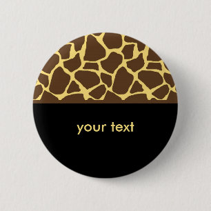 Badge Rond 5 Cm Motif frais de girafe