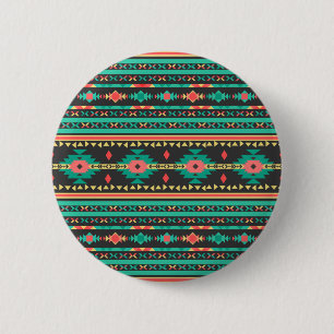Badge Rond 5 Cm Motif géométrique ethnique tribal cool