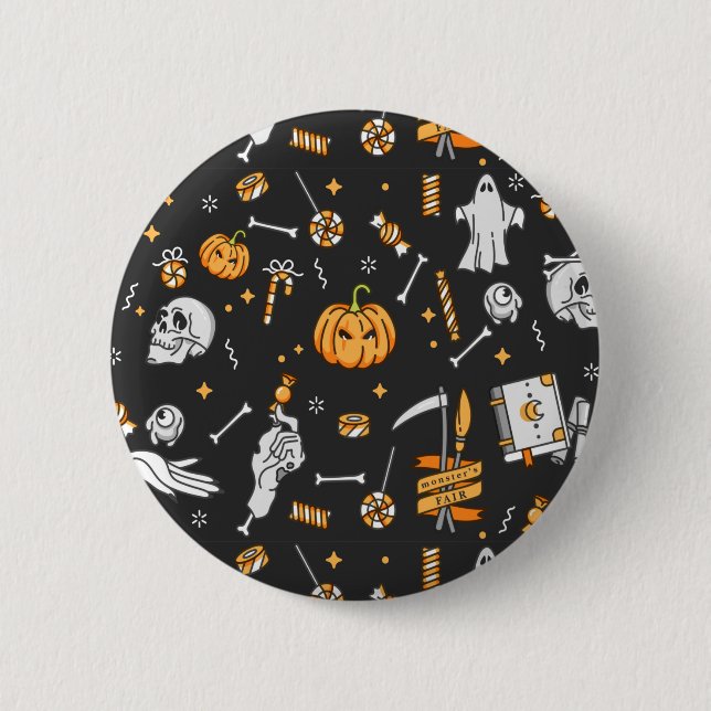 Badge Rond 5 Cm Motif Halloween 2 (Devant)