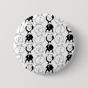 Badge Rond 5 Cm Motif Hamster Butts