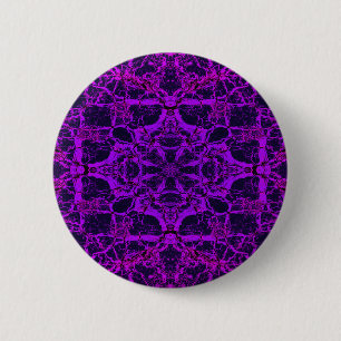Badge Rond 5 Cm Motif kaléidoscope violet