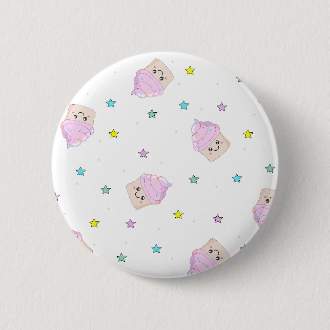 Badge Rond 5 Cm Motif mignon de petit gâteau (Devant)