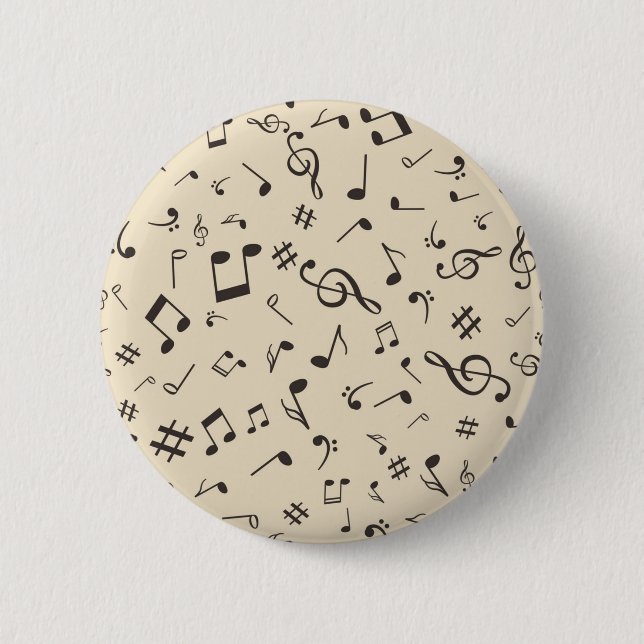 Badge Rond 5 Cm Motif musical (Devant)