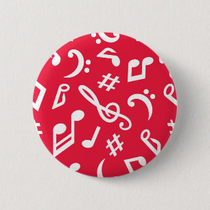 Badge Rond 5 Cm Motif musical