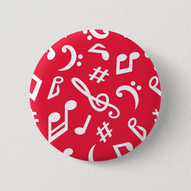 Badge Rond 5 Cm Motif musical (Devant)