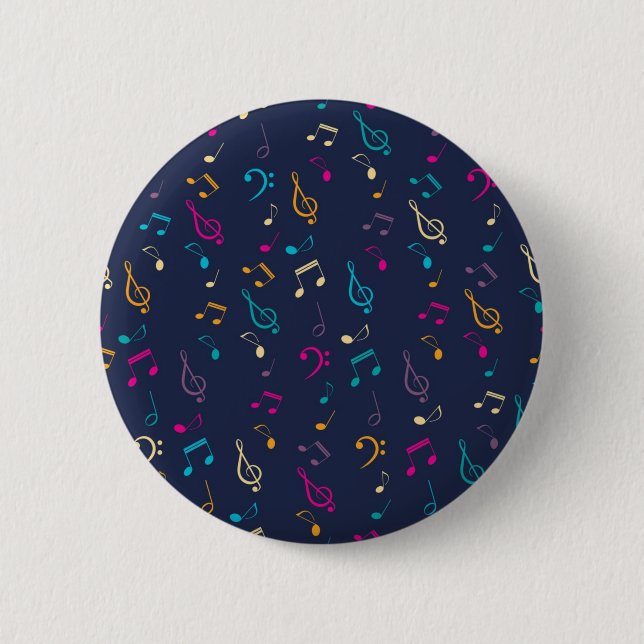 Badge Rond 5 Cm Motif musical (Devant)
