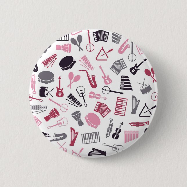 Badge Rond 5 Cm Motif musical (Devant)