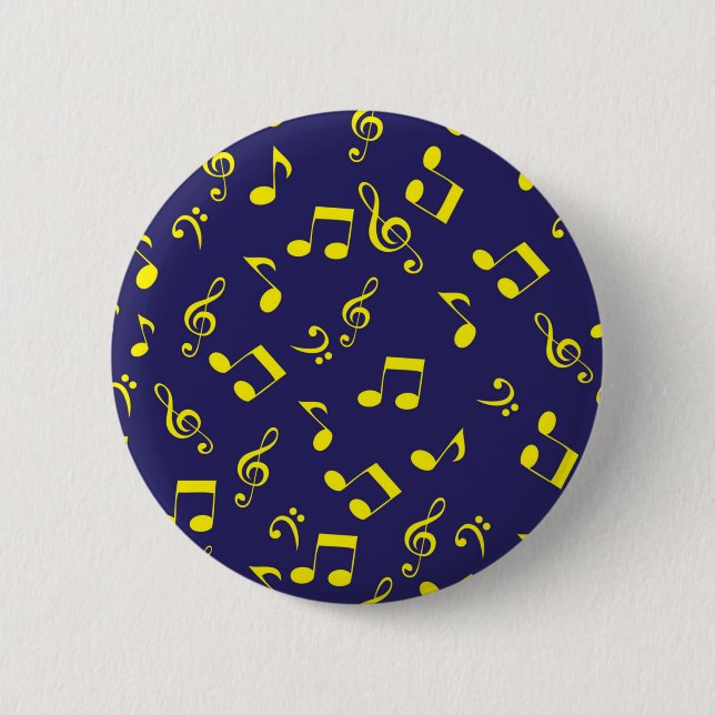 Badge Rond 5 Cm Motif musical (Devant)