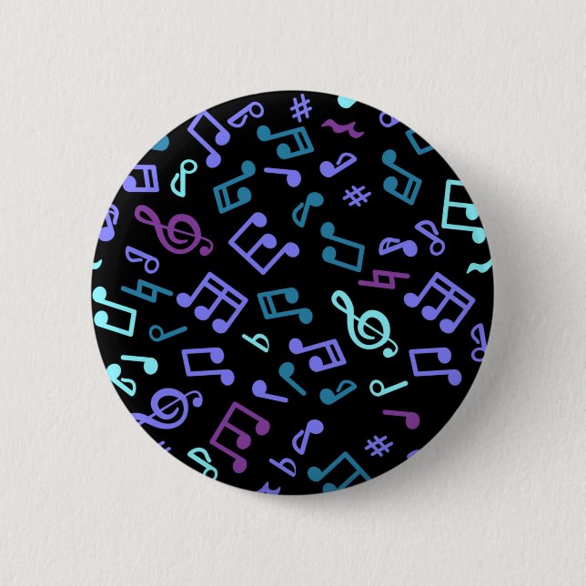 Badge Rond 5 Cm Motif musical (Devant)