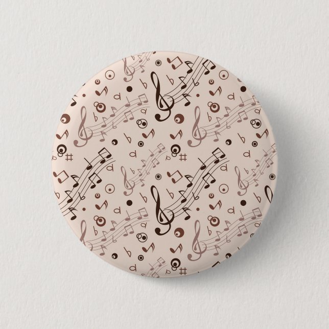 Badge Rond 5 Cm Motif musical (Devant)