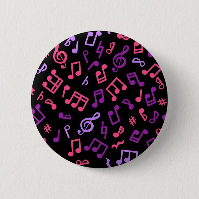 Badge Rond 5 Cm Motif musical (Devant)