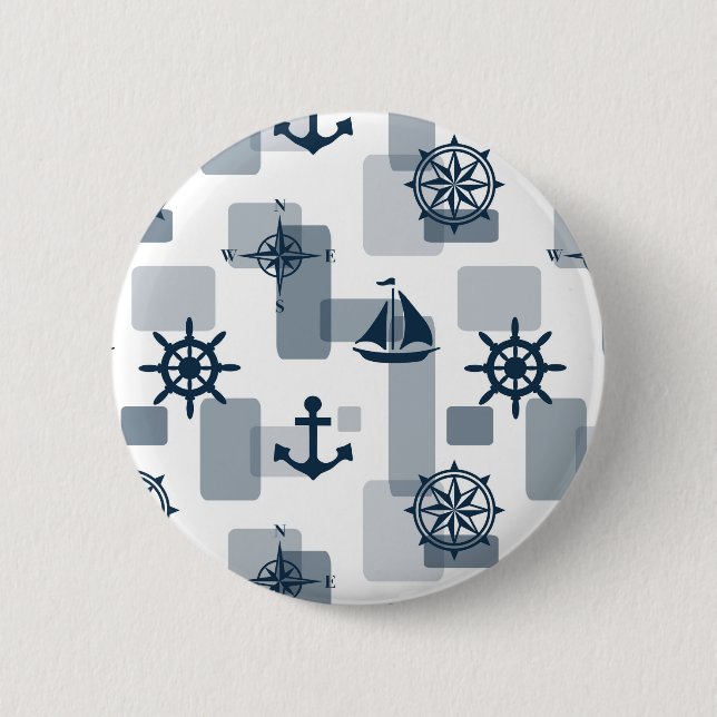 Badge Rond 5 Cm Motif nautique (Devant)