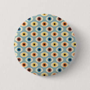 Badge Rond 5 Cm Motif oculaire rétro