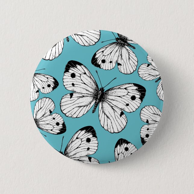 Badge Rond 5 Cm Motif papillon de choux (Devant)