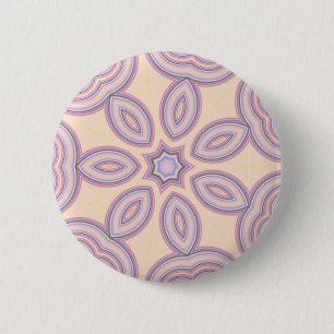 Badge Rond 5 Cm Motif Pastel Pink & Purple Kaleidoscope