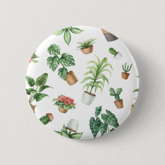 Badge Rond 5 Cm motif plante (Devant)