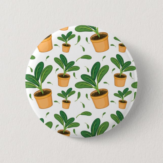 Badge Rond 5 Cm motif plante (Devant)