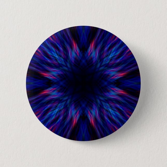 Badge Rond 5 Cm Motif pourpre et bleu (Devant)