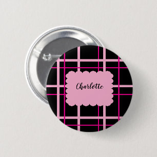 Badge Rond 5 Cm Motif rayé cool
