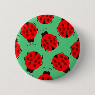 Badge Rond 5 Cm Motif Red Ladybug