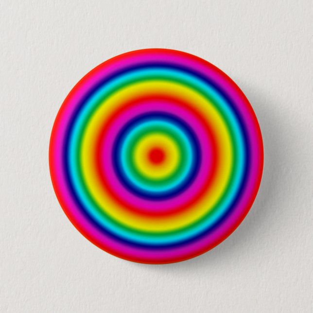 Badge Rond 5 Cm Motif rond psychédélique d'arc-en-ciel (Devant)