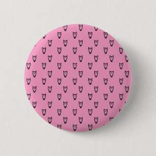 Badge Rond 5 Cm Motif rose-clair de hibou