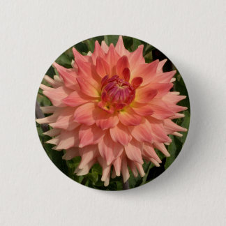 Badge Rond 5 Cm Motif rose-clair de pétales de dahlia