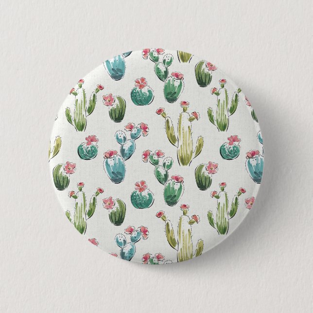 Badge Rond 5 Cm Motif rose d'étape | de fleur de désert (Devant)