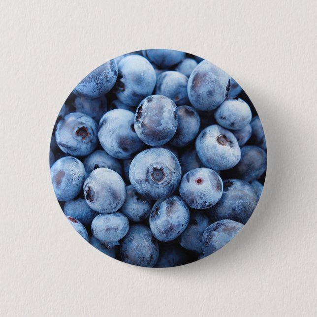 Badge Rond 5 Cm Motif simple Foody Blueberry (Devant)